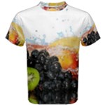 Variety Of Fruit Water Berry Food Splash Kiwi Grape Men s Cotton Tee