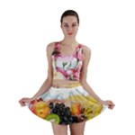 Variety Of Fruit Water Berry Food Splash Kiwi Grape Mini Skirt