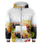 Variety Of Fruit Water Berry Food Splash Kiwi Grape Men s Zipper Hoodie