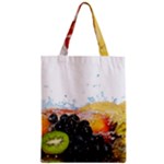 Variety Of Fruit Water Berry Food Splash Kiwi Grape Zipper Classic Tote Bag