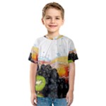 Variety Of Fruit Water Berry Food Splash Kiwi Grape Kids  Sport Mesh Tee