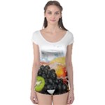 Variety Of Fruit Water Berry Food Splash Kiwi Grape Boyleg Leotard 