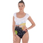 Variety Of Fruit Water Berry Food Splash Kiwi Grape Short Sleeve Leotard 