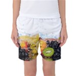 Variety Of Fruit Water Berry Food Splash Kiwi Grape Women s Basketball Shorts