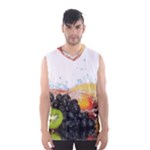 Variety Of Fruit Water Berry Food Splash Kiwi Grape Men s Basketball Tank Top