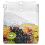 Variety Of Fruit Water Berry Food Splash Kiwi Grape Duvet Cover (Queen Size)