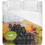 Variety Of Fruit Water Berry Food Splash Kiwi Grape Duvet Cover (King Size)