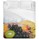 Variety Of Fruit Water Berry Food Splash Kiwi Grape Duvet Cover Double Side (California King Size)