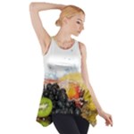 Variety Of Fruit Water Berry Food Splash Kiwi Grape Side Drop Tank Tunic