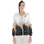 Variety Of Fruit Water Berry Food Splash Kiwi Grape Women s Windbreaker