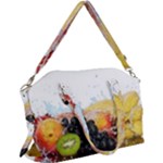 Variety Of Fruit Water Berry Food Splash Kiwi Grape Canvas Crossbody Bag