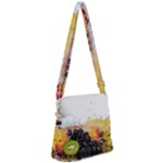 Variety Of Fruit Water Berry Food Splash Kiwi Grape Zipper Messenger Bag