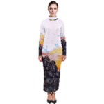 Variety Of Fruit Water Berry Food Splash Kiwi Grape Turtleneck Maxi Dress