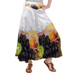 Variety Of Fruit Water Berry Food Splash Kiwi Grape Women s Satin Palazzo Pants