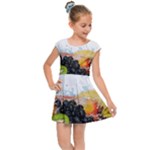 Variety Of Fruit Water Berry Food Splash Kiwi Grape Kids  Cap Sleeve Dress