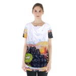 Variety Of Fruit Water Berry Food Splash Kiwi Grape Skirt Hem Sports Top