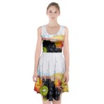 Variety Of Fruit Water Berry Food Splash Kiwi Grape Racerback Midi Dress