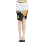 Variety Of Fruit Water Berry Food Splash Kiwi Grape Midi Wrap Pencil Skirt