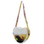 Variety Of Fruit Water Berry Food Splash Kiwi Grape Heart Shoulder Bag