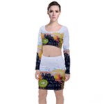 Variety Of Fruit Water Berry Food Splash Kiwi Grape Top and Skirt Sets