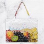 Variety Of Fruit Water Berry Food Splash Kiwi Grape Medium Tote Bag