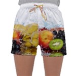 Variety Of Fruit Water Berry Food Splash Kiwi Grape Sleepwear Shorts