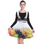 Variety Of Fruit Water Berry Food Splash Kiwi Grape Plunge Pinafore Dress