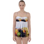 Variety Of Fruit Water Berry Food Splash Kiwi Grape Babydoll Tankini Set