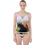 Variety Of Fruit Water Berry Food Splash Kiwi Grape Cut Out Top Tankini Set