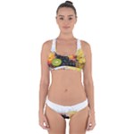 Variety Of Fruit Water Berry Food Splash Kiwi Grape Cross Back Hipster Bikini Set