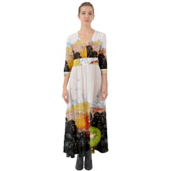 Button Up Boho Maxi Dress 