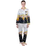 Variety Of Fruit Water Berry Food Splash Kiwi Grape Women s Long Sleeve Satin Pajamas Set	