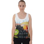 Variety Of Fruit Water Berry Food Splash Kiwi Grape Velvet Tank Top