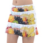 Variety Of Fruit Water Berry Food Splash Kiwi Grape Classic Tennis Skirt