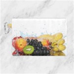 Variety Of Fruit Water Berry Food Splash Kiwi Grape Canvas Cosmetic Bag (Large)