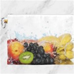 Variety Of Fruit Water Berry Food Splash Kiwi Grape Canvas Cosmetic Bag (XXXL)