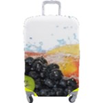 Variety Of Fruit Water Berry Food Splash Kiwi Grape Luggage Cover (Large)