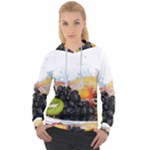 Variety Of Fruit Water Berry Food Splash Kiwi Grape Women s Overhead Hoodie