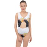 Variety Of Fruit Water Berry Food Splash Kiwi Grape Center Cut Out Swimsuit