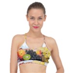 Variety Of Fruit Water Berry Food Splash Kiwi Grape Basic Training Sports Bra