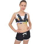 Variety Of Fruit Water Berry Food Splash Kiwi Grape V-Back Sports Bra