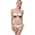 Variety Of Fruit Water Berry Food Splash Kiwi Grape Twist Bandeau Bikini Set