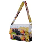 Variety Of Fruit Water Berry Food Splash Kiwi Grape Full Print Messenger Bag (S)