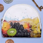 Variety Of Fruit Water Berry Food Splash Kiwi Grape Horseshoe Style Canvas Pouch