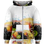 Variety Of Fruit Water Berry Food Splash Kiwi Grape Kids  Zipper Hoodie Without Drawstring