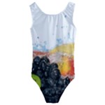 Variety Of Fruit Water Berry Food Splash Kiwi Grape Kids  Cut-Out Back One Piece Swimsuit