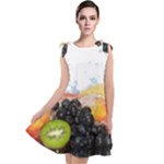 Variety Of Fruit Water Berry Food Splash Kiwi Grape Tie Up Tunic Dress