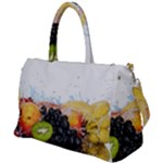 Variety Of Fruit Water Berry Food Splash Kiwi Grape Duffel Travel Bag