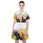 Variety Of Fruit Water Berry Food Splash Kiwi Grape Sailor Dress