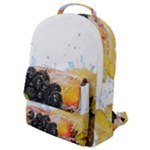 Variety Of Fruit Water Berry Food Splash Kiwi Grape Flap Pocket Backpack (Small)